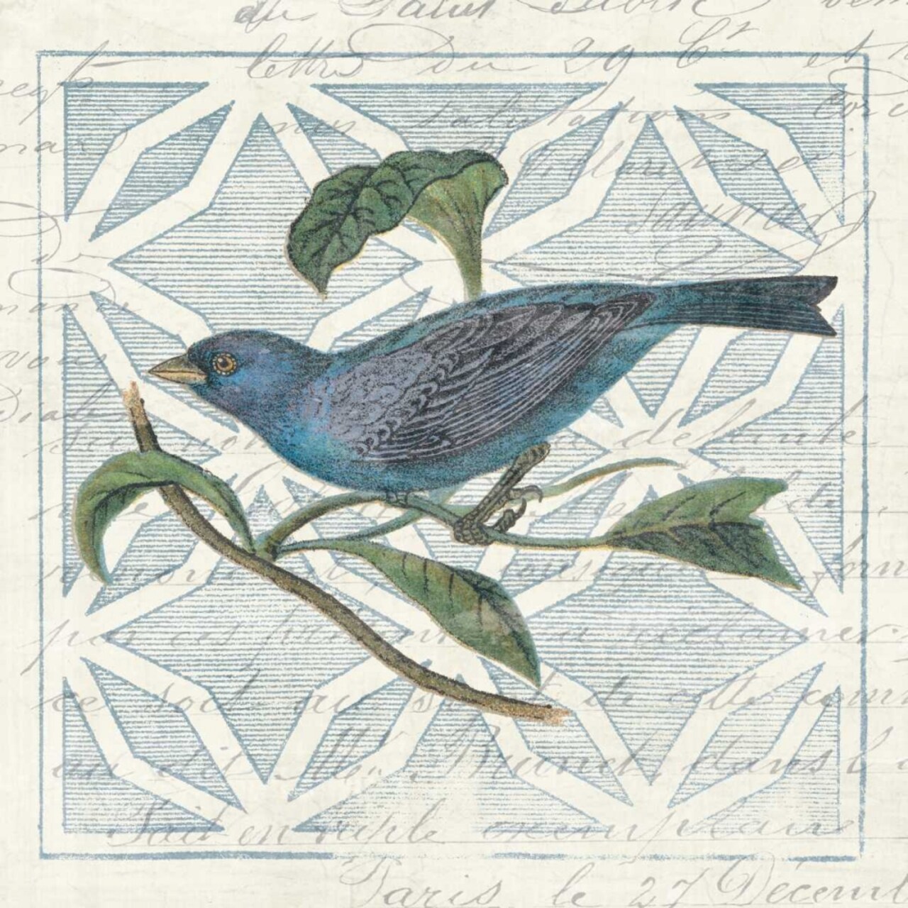 Monument Etching Tile II Blue Bird Poster Print by Wild Apple Portfolio - Item # VARPDX13388